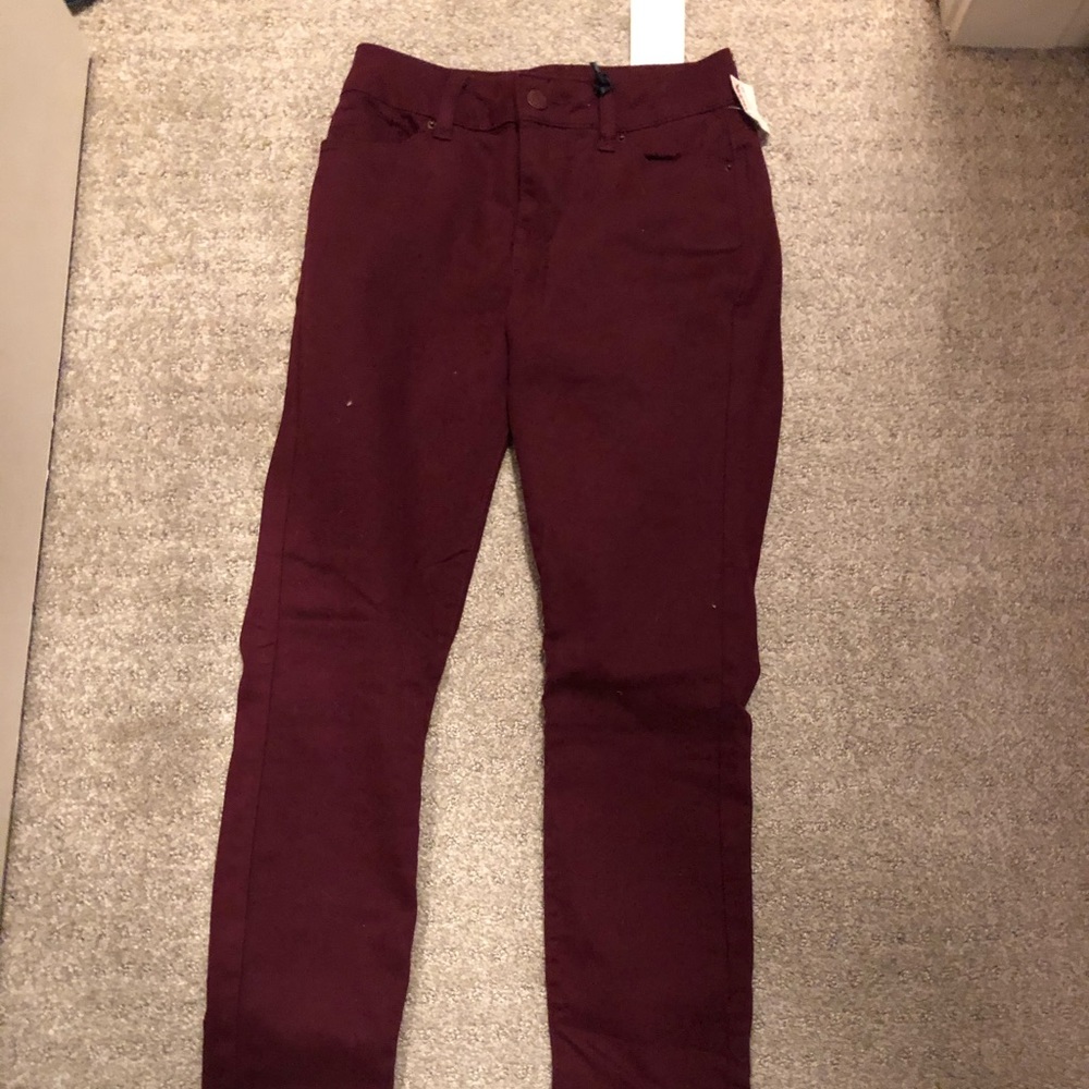 Maroon Bluespice super high waist skinny jeans